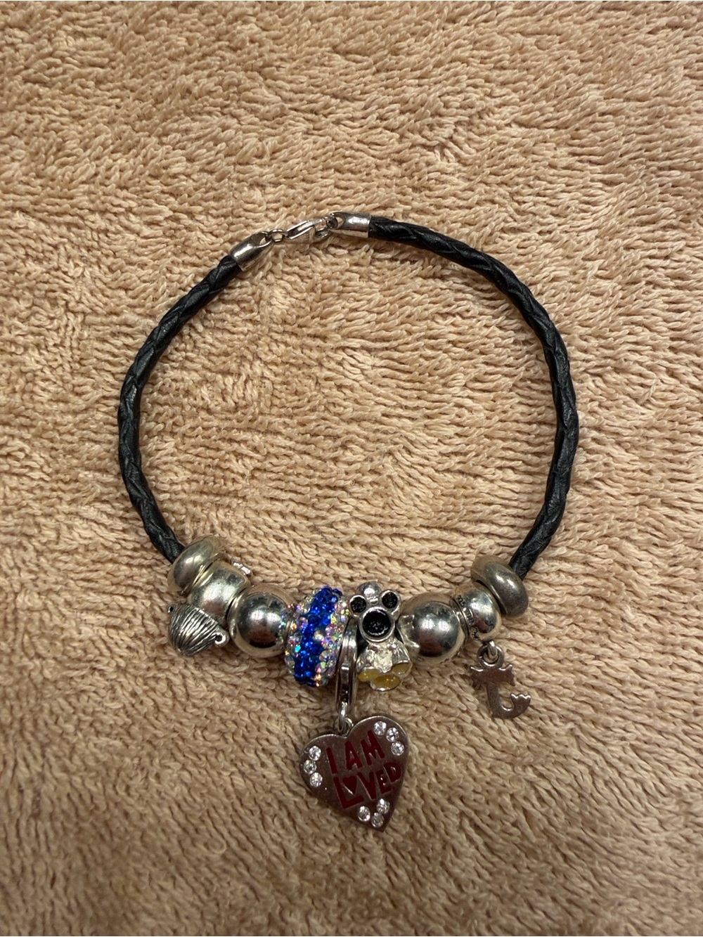 Helzberg diamond I am loved and some Pandora charms and bracelet
